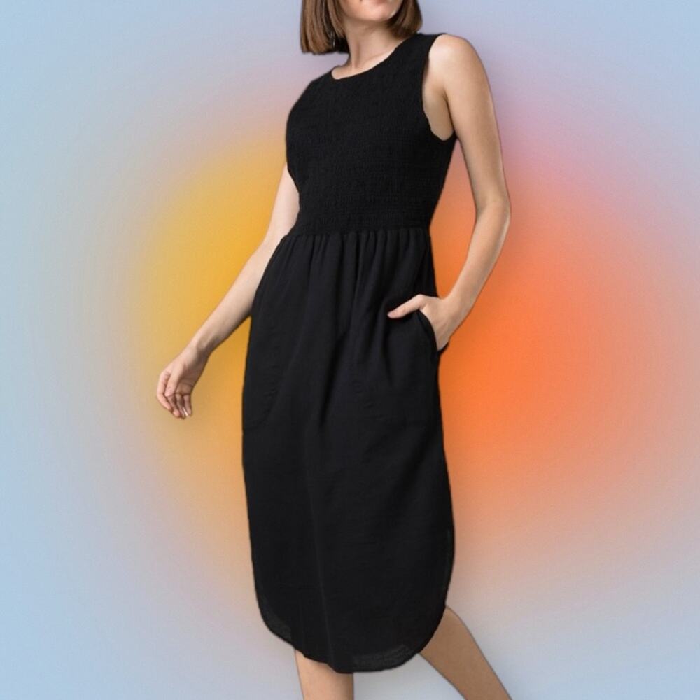 PRANA Women’s Small Black Sleeveless Cotton Dress